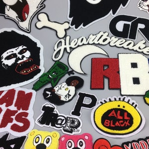 200 benutzerdefinierte Chenille Patches, Chenille Patch Buchstaben, Chenille Aufbügler, Chenille Buchstaben für Kleidungsstücke, Hoodies, Cool Street Style
