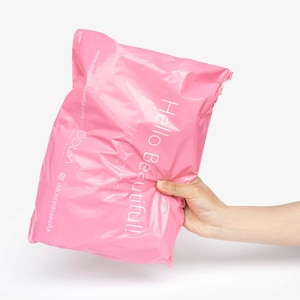 500pcs Custom Pink Shipping Bags, Logo Design Poly Mailers, Poly Mailers, Poly Mailers Christmas, Plastic Mailing Bags, Biodegradable Bags