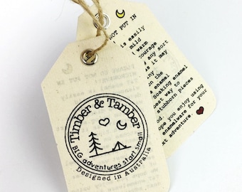 500 Custom Canvas Hang Tags,  Simple Clothing Label Hang Tags, Soft Cotton Hang Tags, Linen Fashionable Canvas Hang Tags for Garment, Bags