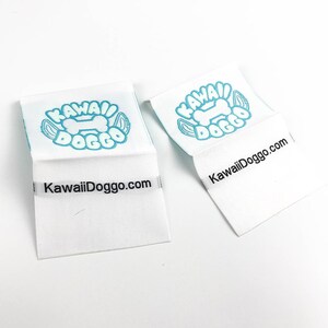 Doggo Label Custom Size Label, Fold Label, Hem Tags, Clothing Label, High Density ...