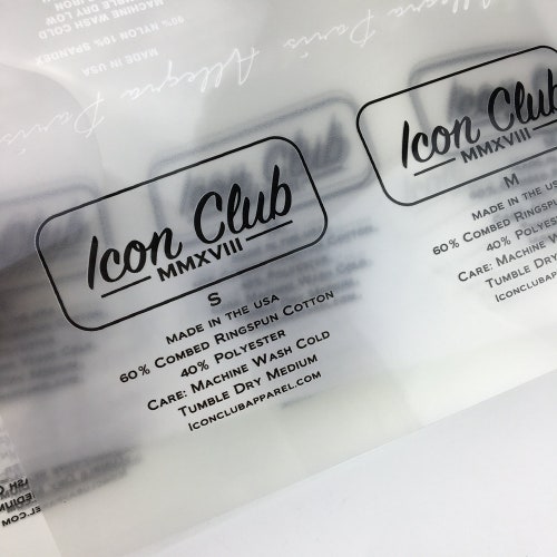 500 Heat transfer labels, Tagless labels, iron on labels, Custom shops Heat Transfer Label