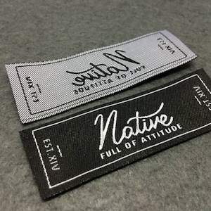 woven labels, woven label, basic name labels, custom woven labels, clothing labels, only USD17