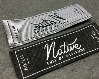 woven labels, woven label, basic name labels, custom woven labels, clothing labels, only USD17