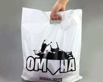 300 10x14 plastic shopping bags, Plastic carry Bags, Gift Bags, Glossy Bags, Merchandise Bags, Retail Bags,  print your own logo