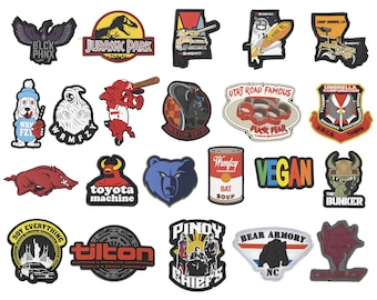 Wholesale Custom Silicone/Rubber Patches - Hand Stitched Patch, Scrub Patch & Morale Badge, Ideal Decor for Bags, Jackets ,Uniforms