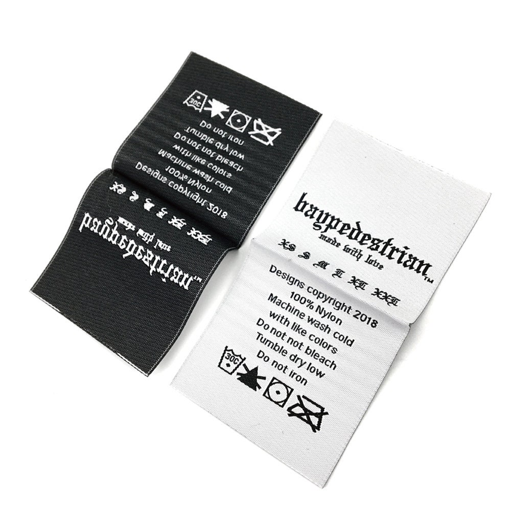 VETEMENTS☆関税込み☆ブラック Woven Label フーディ Woven Label, Clothing Label, Satin Woven, Vietnam Trim