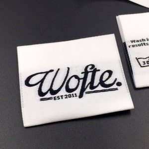 300 HD woven label, high quality woven labels, custom woven labels, clothing labels