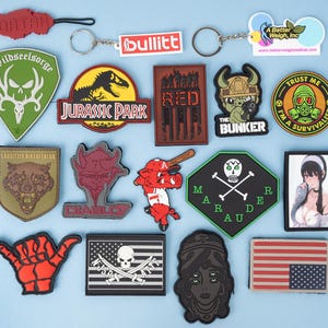 Aangepaste siliconenpatches groothandel - handgestikte/scrubpatch en moreelbadge, duurzaam decor voor tassen, jassen, werkuniformen - DIY-projecten