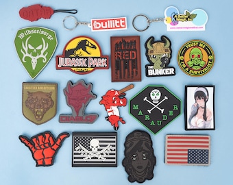 Custom Silicone Patches Wholesale - Hand Stitched/Scrub Patch & Morale Badge, Durable Decor for Bags, Jackets, Work Uniforms - DIY Projects