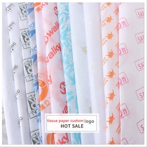 Personalised Vellum Paper, Packing Paper, Branded Packaging Premium Vellum, Your Logo Paper 117gsm, Small Business, Tissue paper, Recyclable