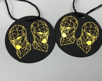 500 etichette sospese, etichette in lamina d'oro con spago, etichette sospese, etichette sospese personalizzate per abbigliamento