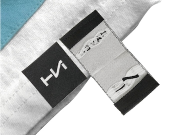 VETEMENTS☆関税込み☆ブラック Woven Label フーディ Woven Label, Clothing Label, Satin Woven, Vietnam Trim