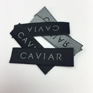 50 Only Text Woven Labels Custom Woven Labels Sewn on Labels - Etsy