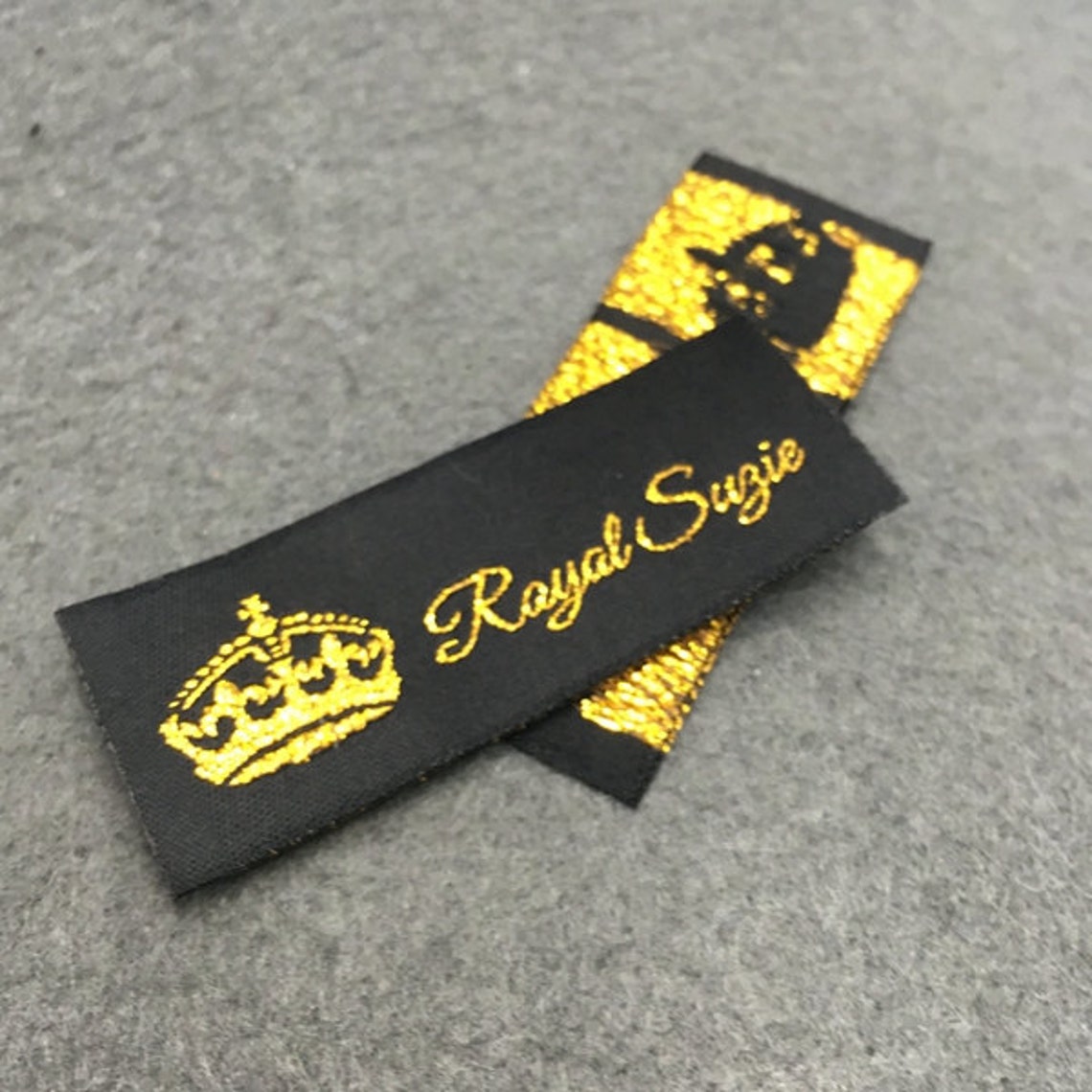 300 Gold Woven Labels Gold Metallic Woven Labels Damask Etsy