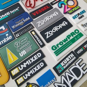 100 parches de PVC personalizados, parches de PVC personalizados, insignias de PVC personalizadas, parches de moral personalizables, parches de PVC bordados