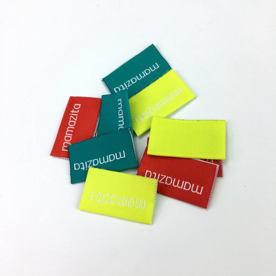 100 iron on woven labels sewn on label name labels kids Etsy