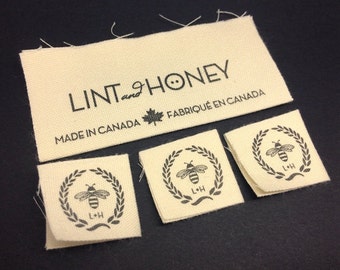 600 cotton label, 100% natural cotton printed label, Screen printing label, Printed cotton label, No fading, cotton tag