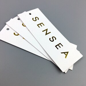 500 Gold Foil Hang Tags, Silver Foil Hang Tags, Custom Hang Tags, Brand ...