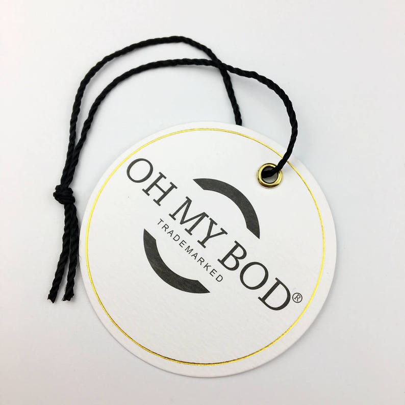 500 etiquetas colgantes etiquetas Gold Foil con cadena image 4