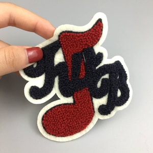 25 Chenille patch custom，Chenille patch letters, 3D Patch, Chenille Patch Embroidered Sew On Iron On Patch DIY Jacket