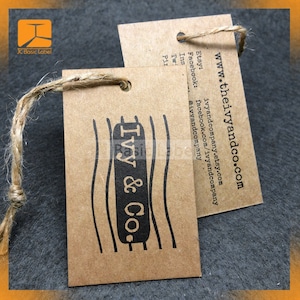 500 étiquettes volantes kraft, étiquettes brunes personnalisées, étiquettes volantes en papier brun,