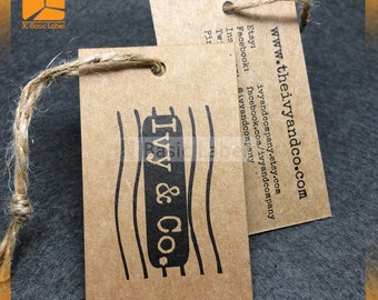 500 kraft hang tags, custom brown tags, brown paper hang tags,