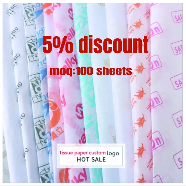 CUSTOM Tissue Paper, Custom Printed Tissue Paper, Custom Logo Tissue Paper, Personalized Tissue Paper for Gifts