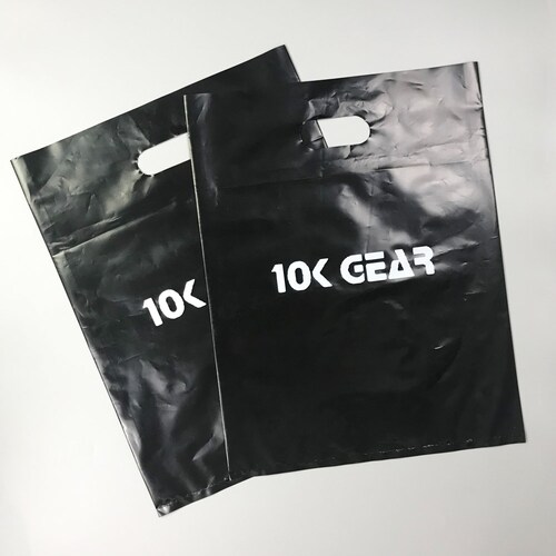 300 Black Plastic Bags, Gift Bags, Glossy Bags, Merchandise Bags, Retail Bags, authentic Black Bags, Shopping Bags, Bags with Handles 12x15