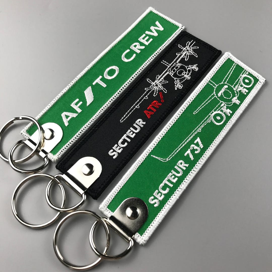 200 Custom Flight Keychain Embroidered Keychain Etsy