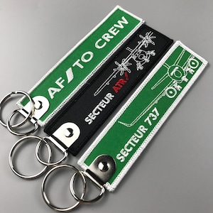 200 llavero de vuelo personalizado, llavero bordado