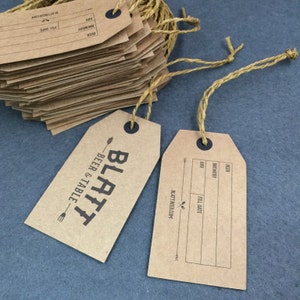 500 Custom Brown Tags, Kraft Hang Tags, Brown Tags, Custom Kraft Tags ...