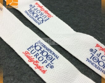 250 cotton labels,cotton tags, fabric label, printed labels, printing tag, natural labels, end fold labels, cotton tags