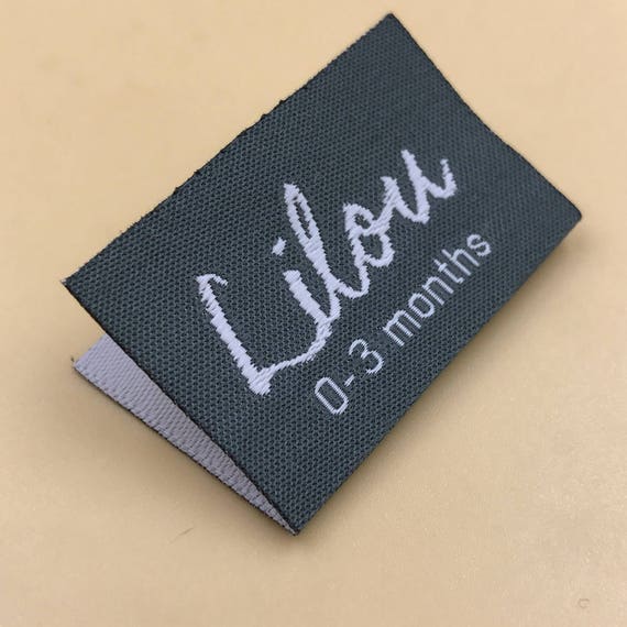 Custom Hem Label, Custom Clothing Labels, Custom Woven Labels, Center Fold  - China Woven Clothes Label and Woven Label price