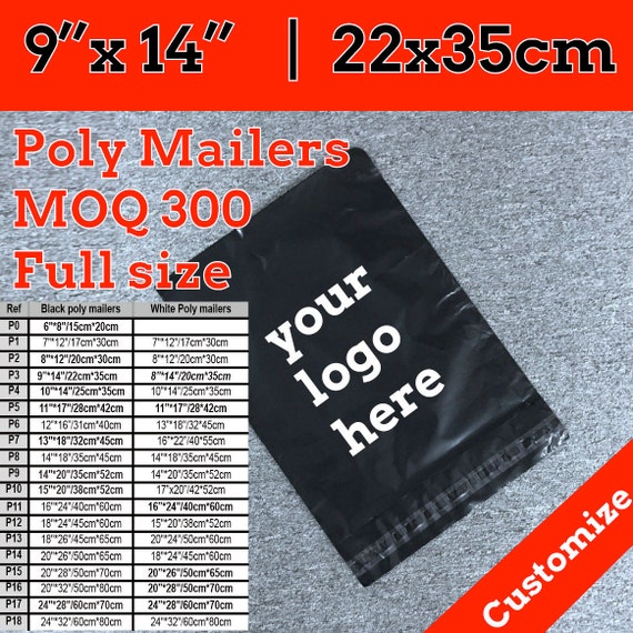 Poly Mailer Size Chart