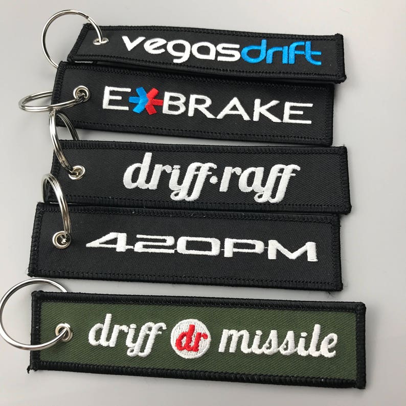 100 Flight Tags Keychains Embroidered Keychain Etsy