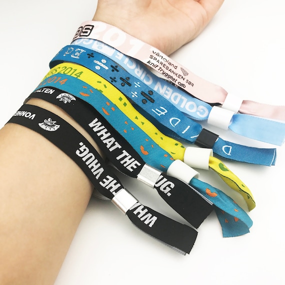 Personalised woven wristbands sale