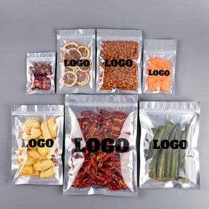 100 Solid Stand-Up High Barrier Food Pouches, custom bags for food, food bags, aluminium bags, your own logo