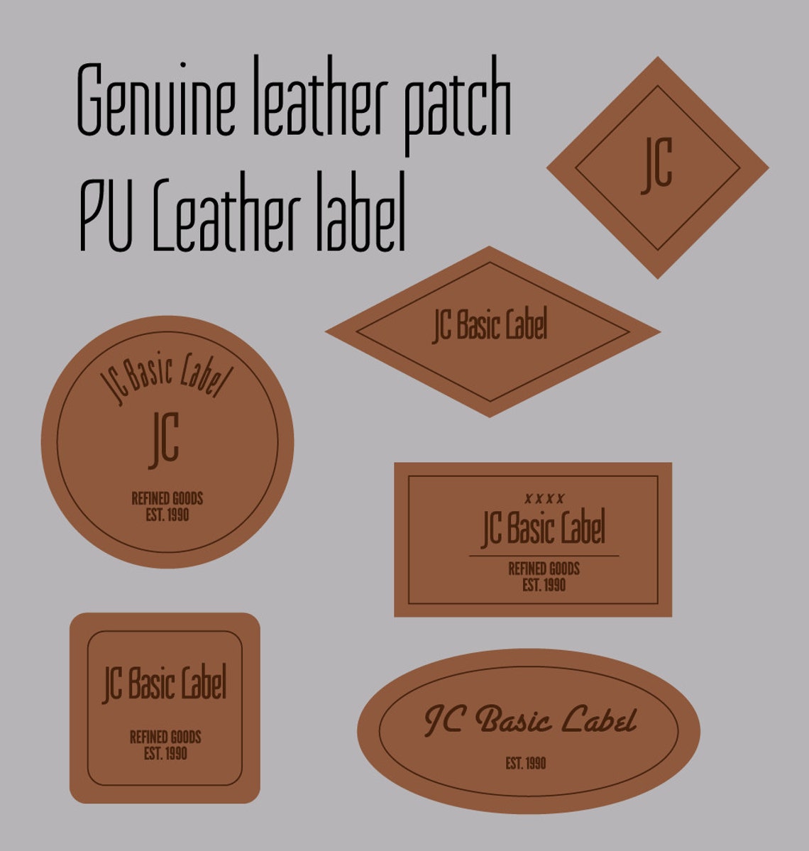 300 Genuine Leather Label Leather Embossed Patch Leather Etsy
