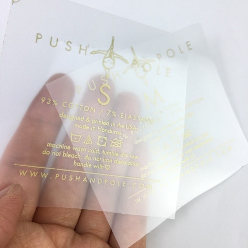 500 Heat transfer labels, Tagless labels, iron on labels, Custom shops Heat Transfer Label