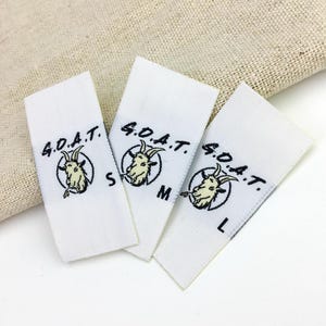Custom Made Woven Clothing Label, Custom Labels, Fabric Tags,Woven Toy Tags, Sewing Labels, Sewing Tags, Clothing Brand Logo Labels