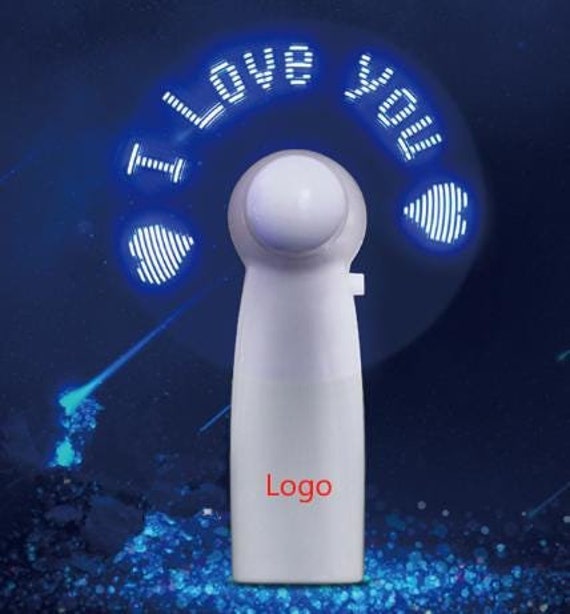 Ventilador de mano con luces intermitentes, ventiladores personalizados, mini ventiladores de mano, ventiladores portátiles, ventiladores geniales, ve