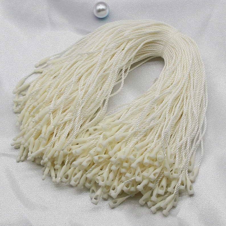 1000 Cotton Hang Tag Strings, Rope Fasteners, Snap Cord, Cord Clasp ...