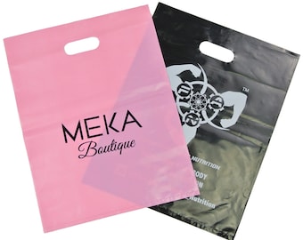 200 custom Merchandise Bags, plastic shopping bags, Shop Supplies, Packaging Supply