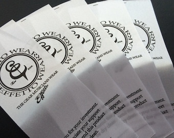 1000 Fabric Labels, Custom Satin Care Label, satin care wash label