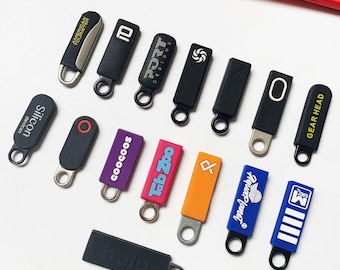 Custom PVC Zipper Puller, Personalized High Quality Zipper Pull, Replacement Zipper, Bag Zipper, Jacket Coat Zipper, Paracord Zipper Pull