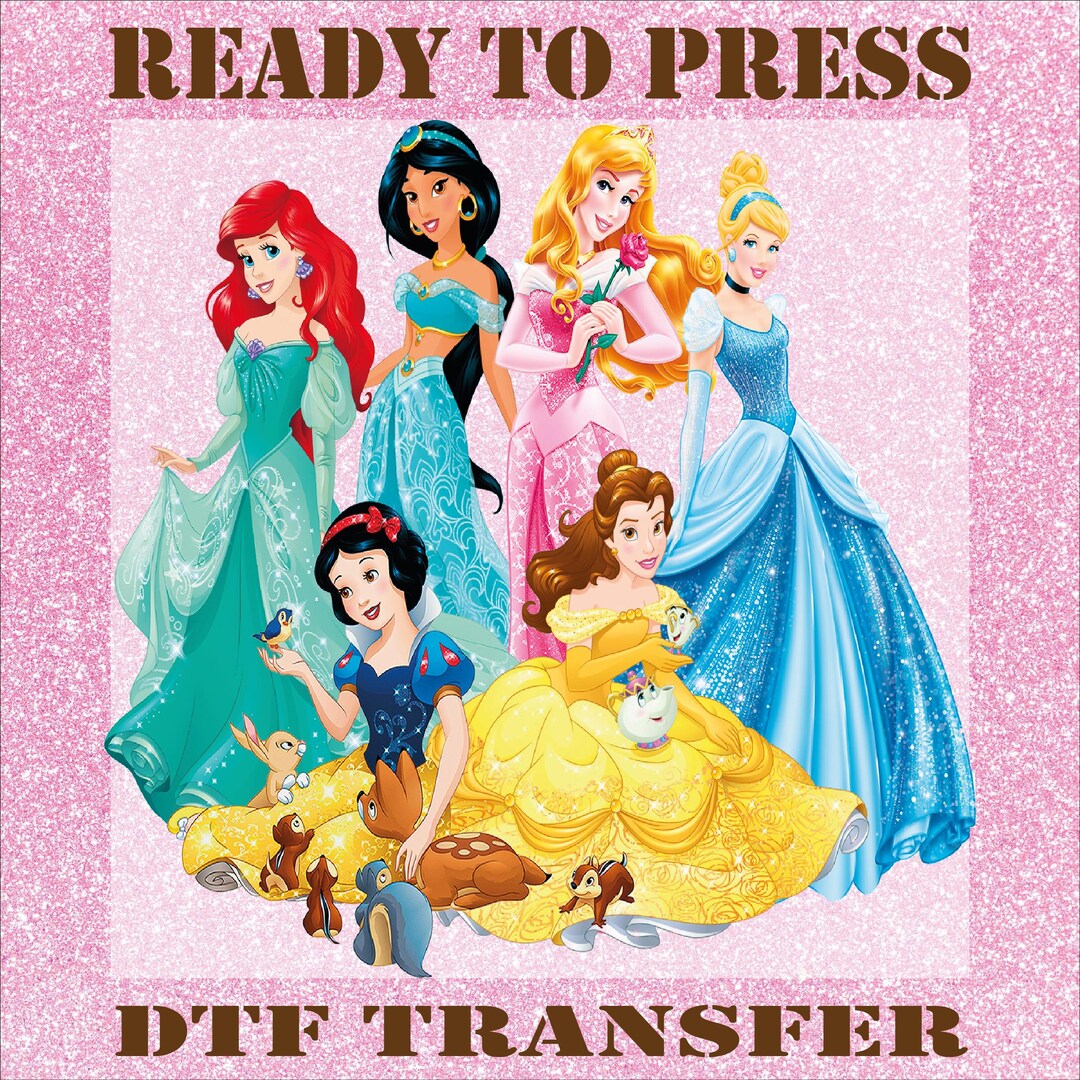 Disney Heat Transfer, Princess DTF Transfer, Daughter Print, Beautiful ...
