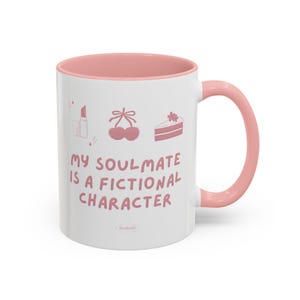 Coffee Mug For Book Lovers, Pink Cute Gift for Book Lovers, Coquette Mug