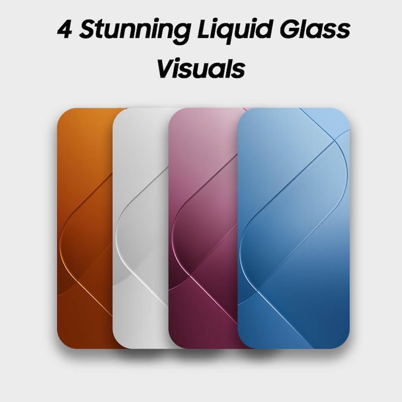 Ios 26 Liquid Glass Style Wallpaper Pack - Etsy