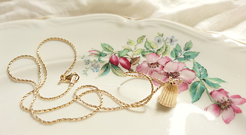 Bridal Shower Gift Boho Chic Weddings Gold Bell Necklace 14k Gold Filled Necklace