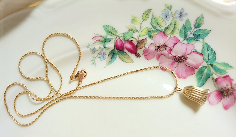 Bridal Shower Gift Boho Chic Weddings Gold Bell Necklace 14k Gold Filled Necklace